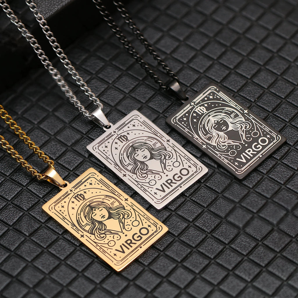 Collar con bonito colgante del signo zodiacal astrológico