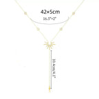 Collar con largo colgante Sol