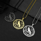 Collar con Colgante Árbol con Pájaro oro
