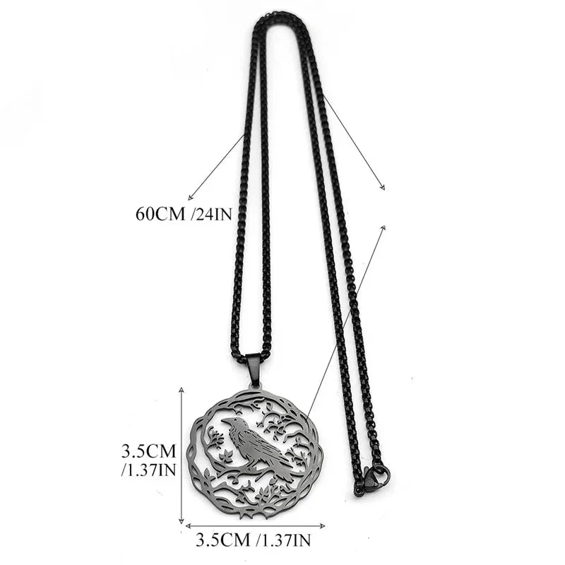 Collar con Colgante Árbol con Pájaro