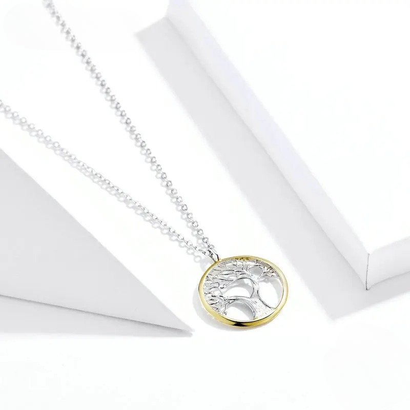 Collar con Colgante Árbol de la Vida para Mujer con Circonio