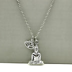 Collar con Colgante de Buda y Flor de Loto