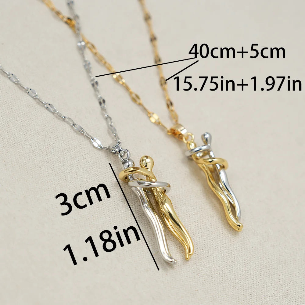 Collar con Colgante Abrazo de Amor