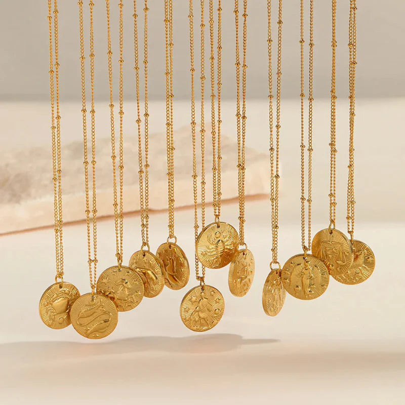 Collar con Colgante de Constelación Signo del Zodiaco