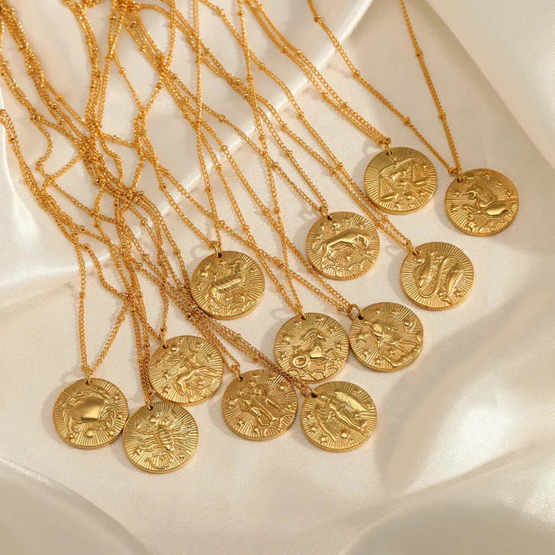 Collar con Colgante de Constelación Signo del Zodiaco