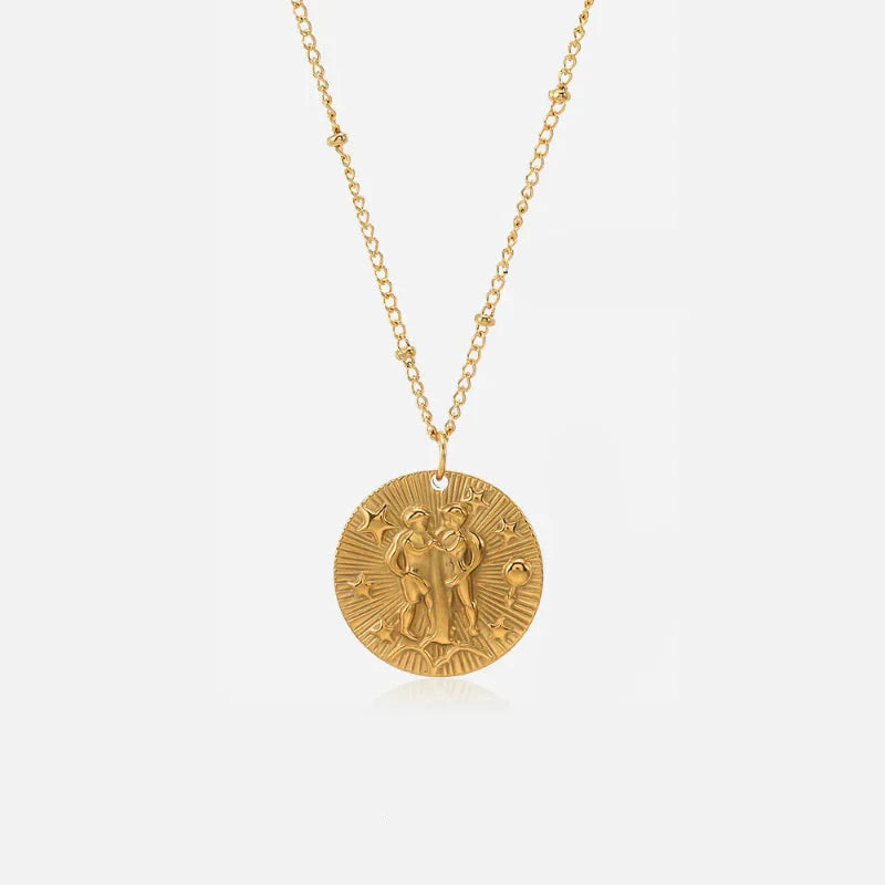 Collar con Colgante de Constelación Signo del Zodiaco