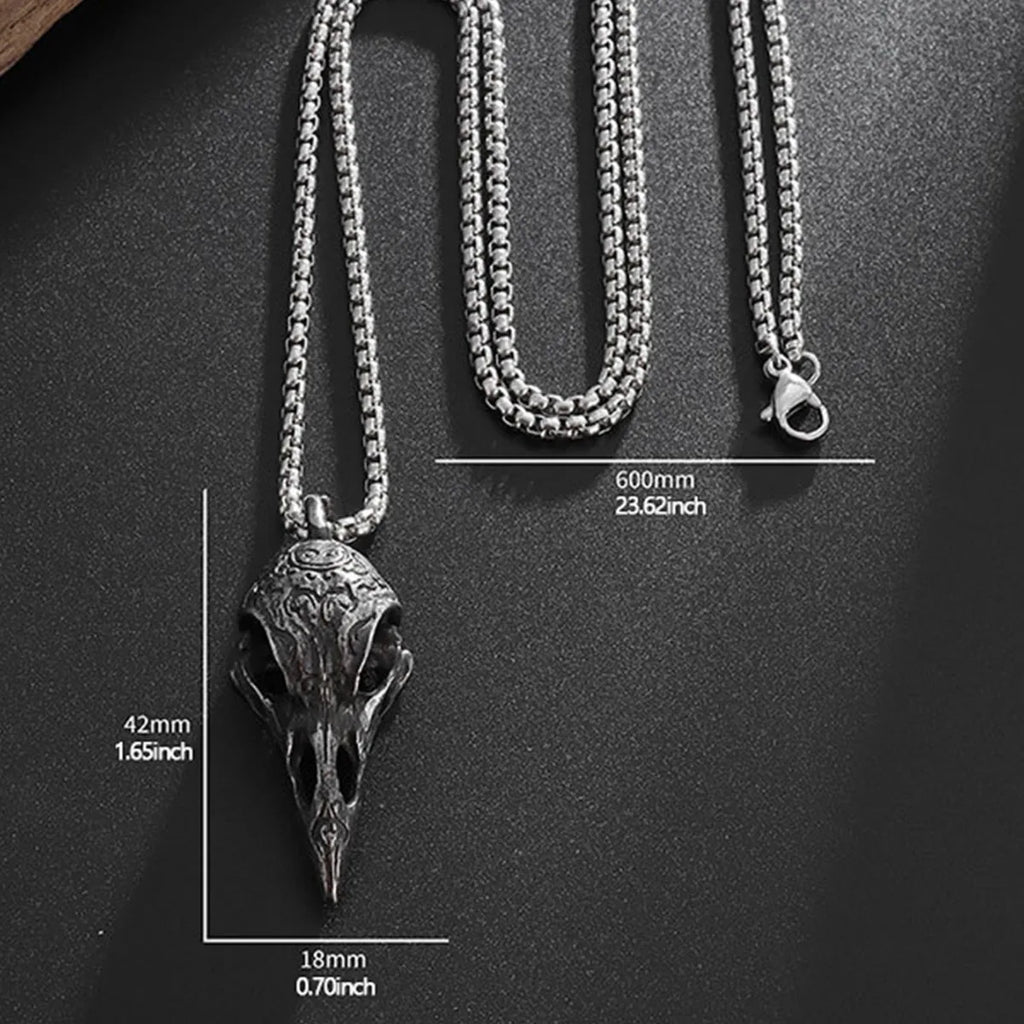Collar con Colgante de Cuervo