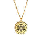 Collar con Colgante Cubo Metatrón oro