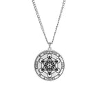 Collar con Colgante Cubo Metatrón plata