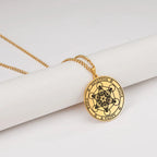Collar con Colgante Cubo Metatrón oro