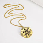 Collar con Colgante Cubo Metatrón oro