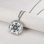 Collar con Colgante Cubo Metatrón plata