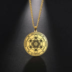 Collar con Colgante Cubo Metatrón oro