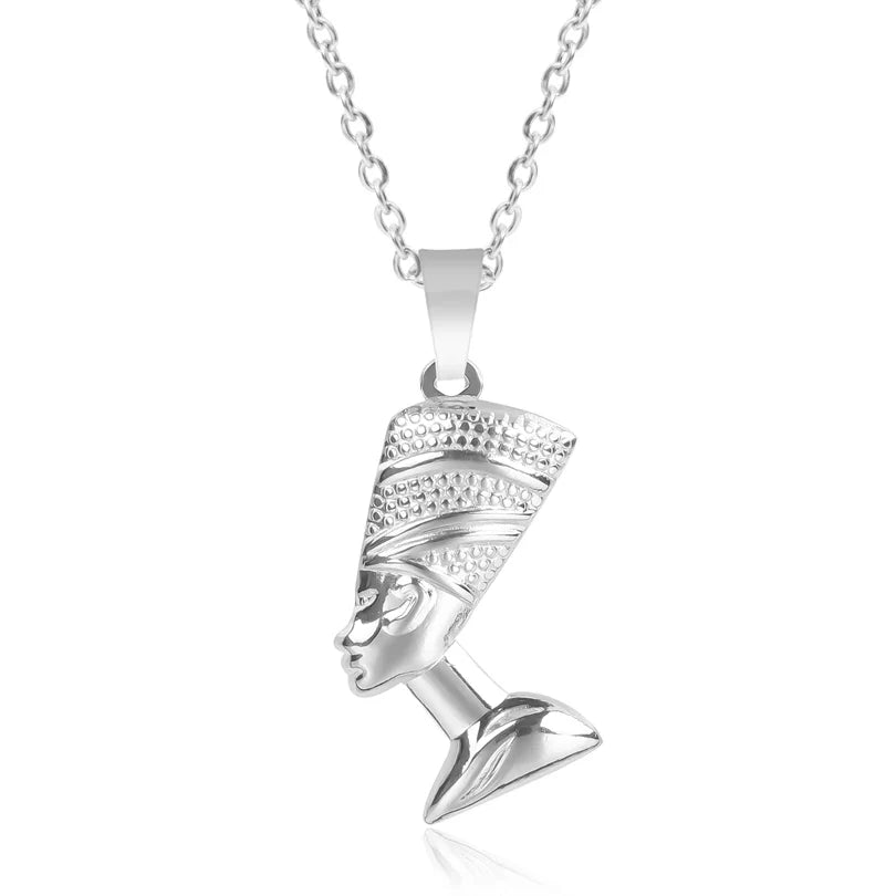 Collar con Colgante de Nefertiti plata