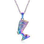 Collar con Colgante de Nefertiti plata antigua