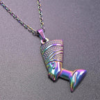 Collar con Colgante de Nefertiti plata antigua