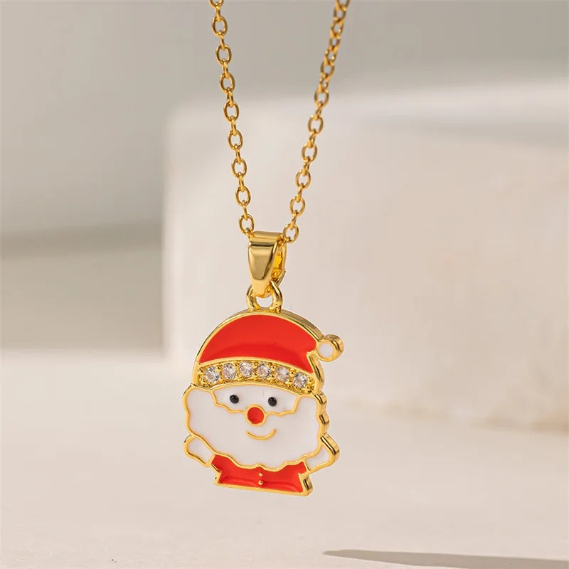 Collar con Colgante de Navidad Papá Noel