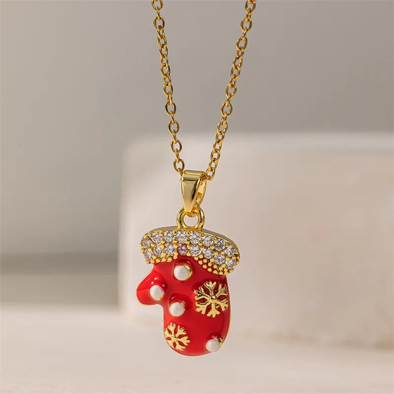 Collar con Colgante de Navidad manopla