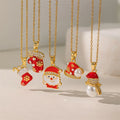 Collar con Colgante de Navidad muñeco de nieve