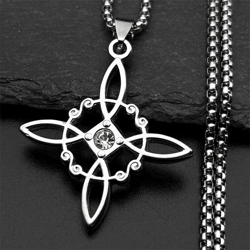 Collar con Colgante de Protección Nudo de Bruja