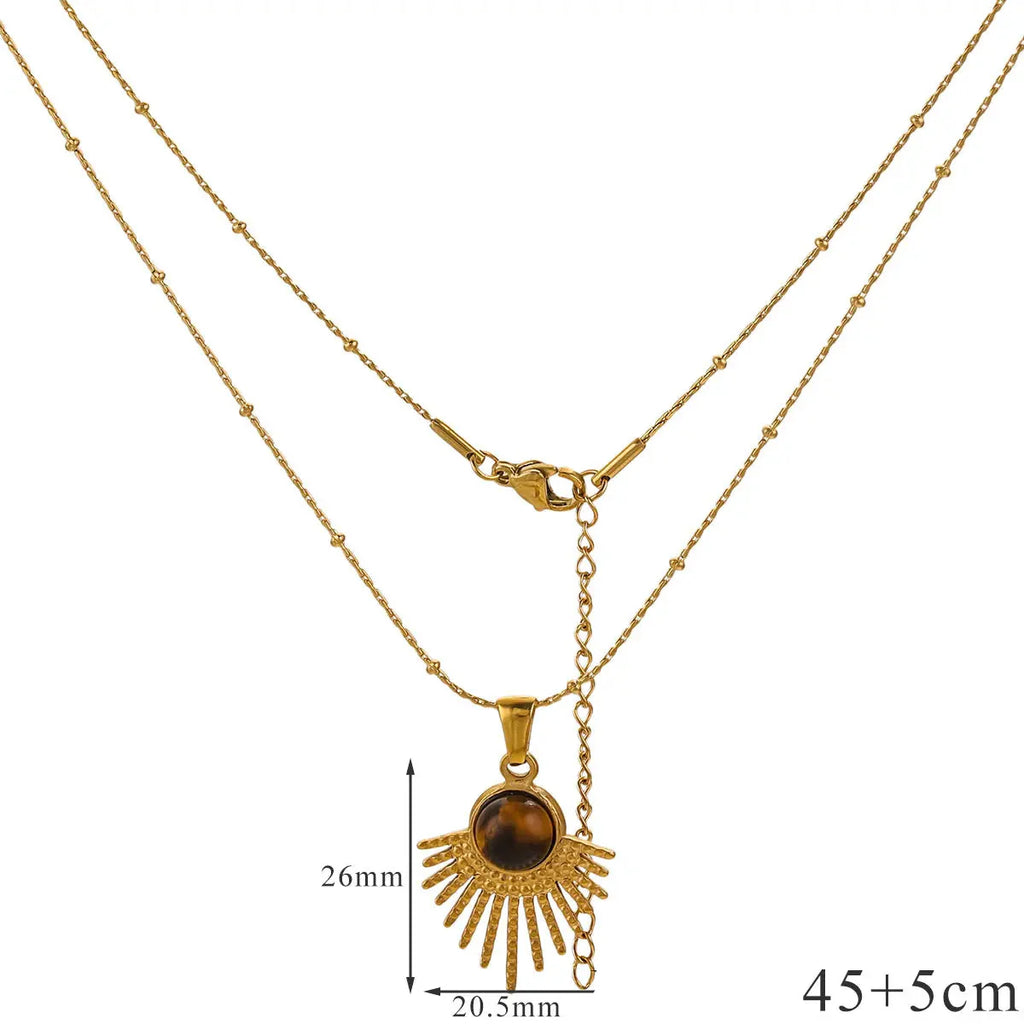 Collar con Colgante de Protección Ojo de Tigre para Mujer A