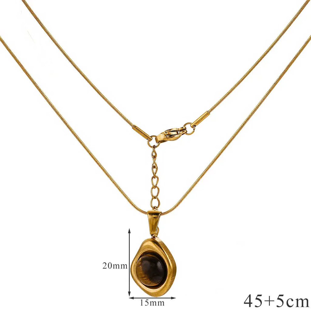 Collar con Colgante de Protección Ojo de Tigre para Mujer B