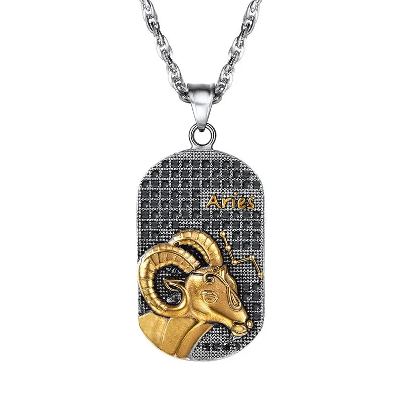 Collar con Colgante de Estilo Signo del Zodiaco Astrológico