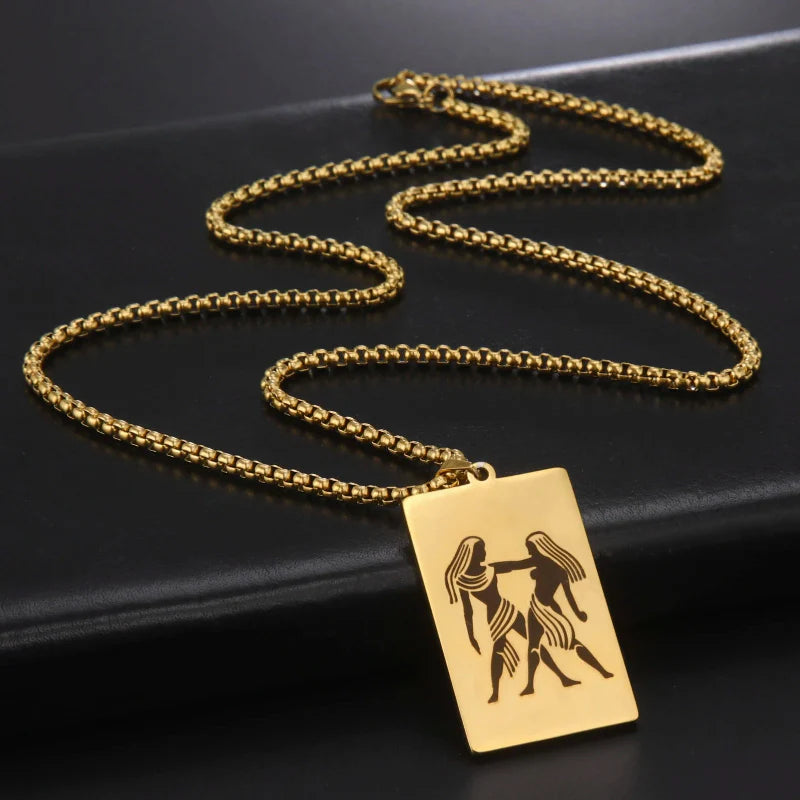 Collar con Colgante Elegante Signo del Zodíaco Astrológico