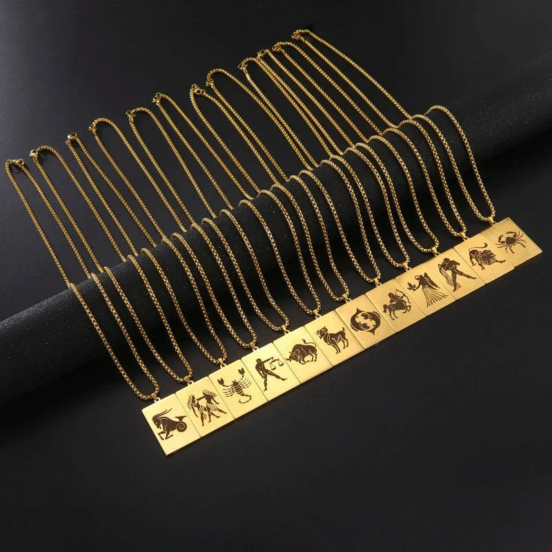 Collar con Colgante Elegante Signo del Zodíaco Astrológico