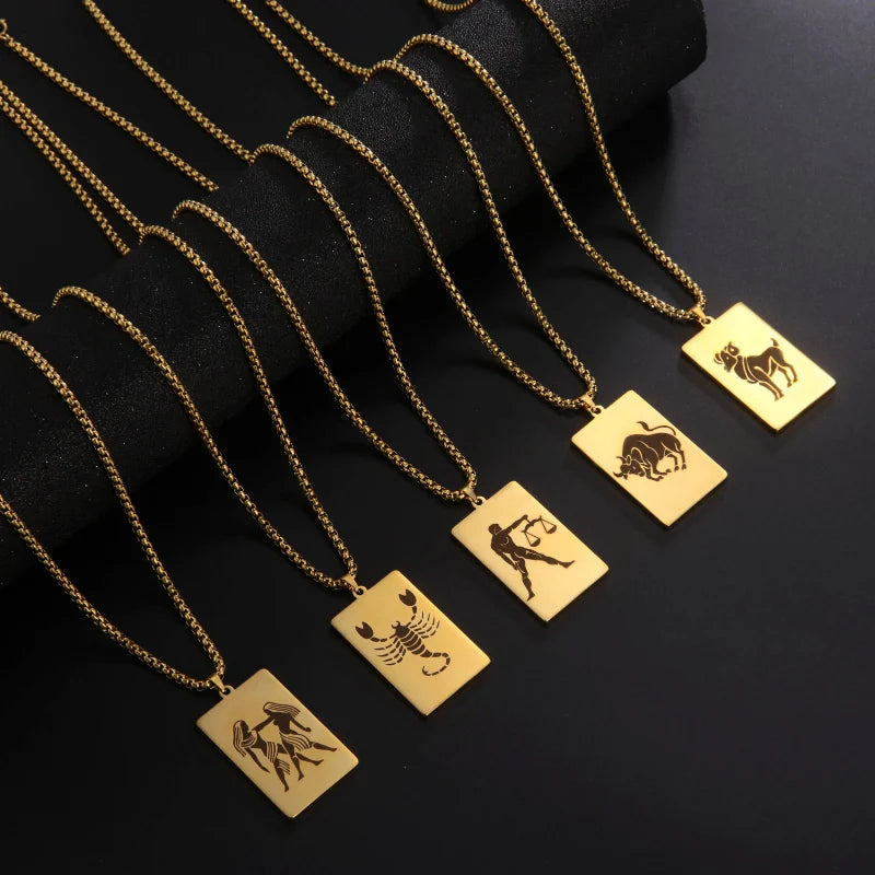 Collar con Colgante Elegante Signo del Zodíaco Astrológico
