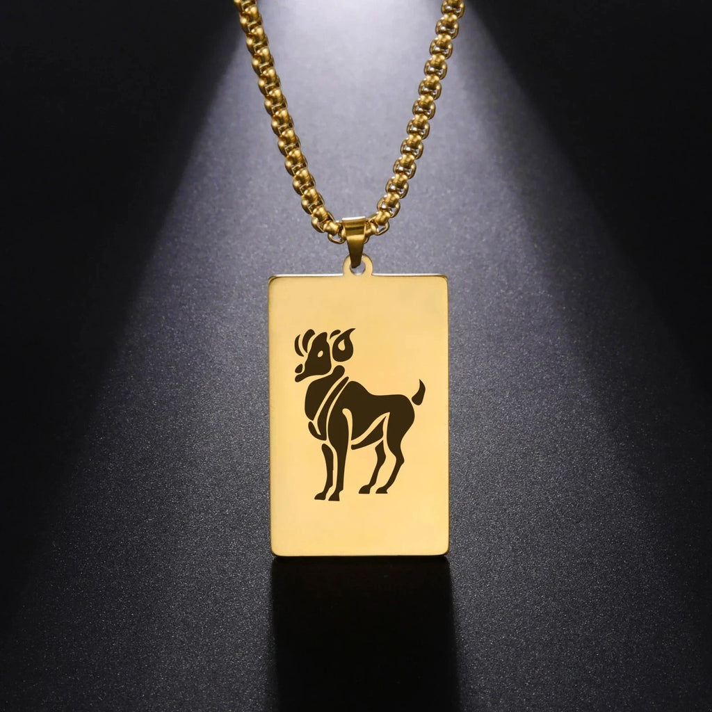 Collar con Colgante Elegante Signo del Zodíaco Astrológico