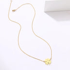 Collar con Colgante de Hoja de Trébol de la Suerte en oro