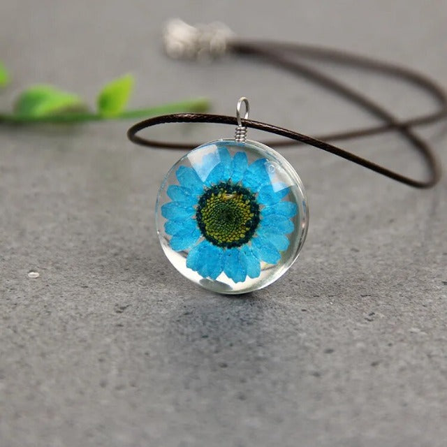 Collar con Colgante de Vidrio Soplado Árbol de la Vida