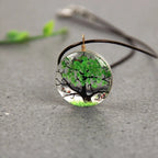 Collar con Colgante de Vidrio Soplado Árbol de la Vida