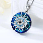 Collar con Colgante de Circonio para Protección Contra el Mal de Ojo