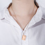Collar con Colgante de Sobre oro rosa