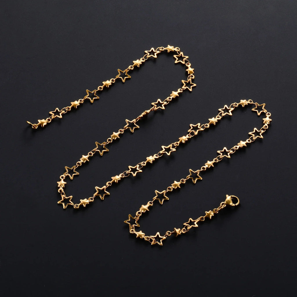 Collar con Colgante de Estrella de Astrología para Hombre o Mujer oro