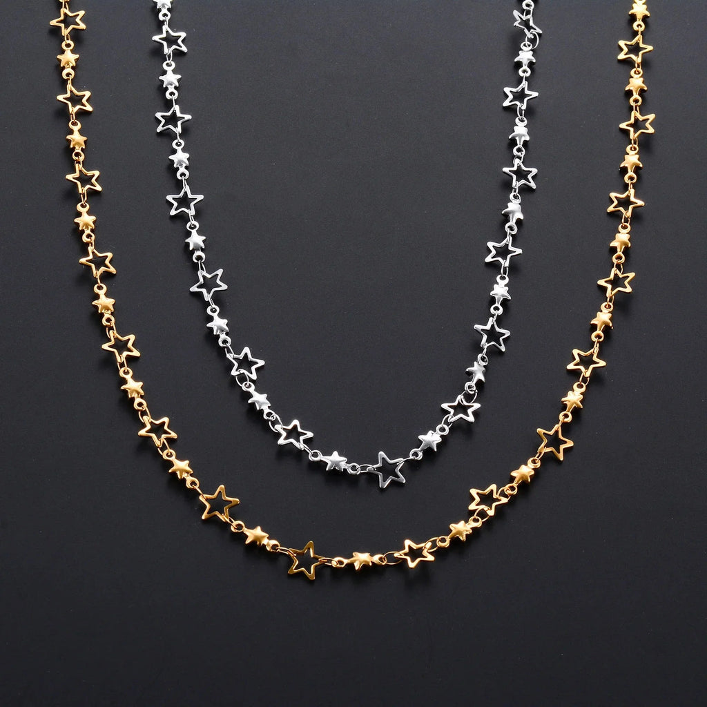 Collar con Colgante de Estrella de Astrología para Hombre o Mujer plata