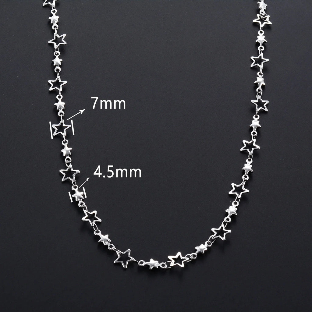 Collar con Colgante de Estrella de Astrología para Hombre o Mujer plata