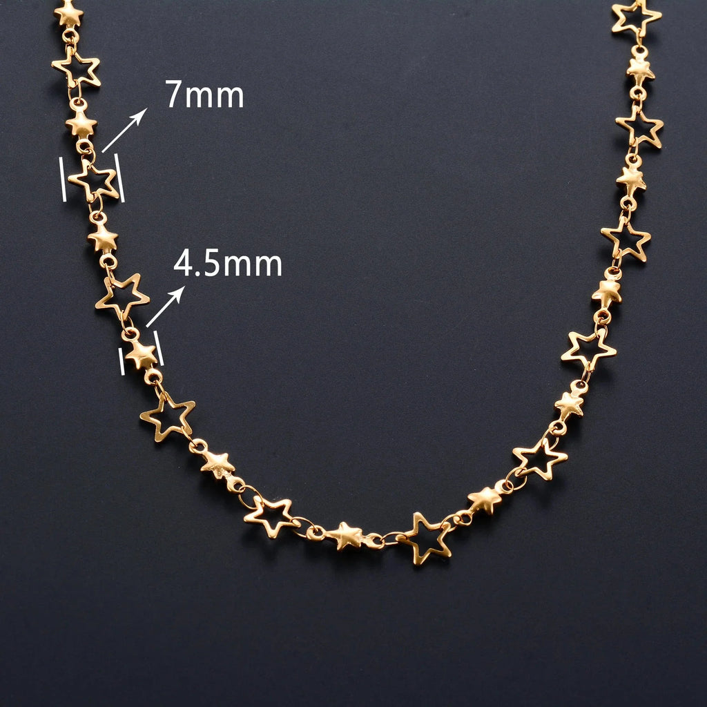 Collar con Colgante de Estrella de Astrología para Hombre o Mujer oro