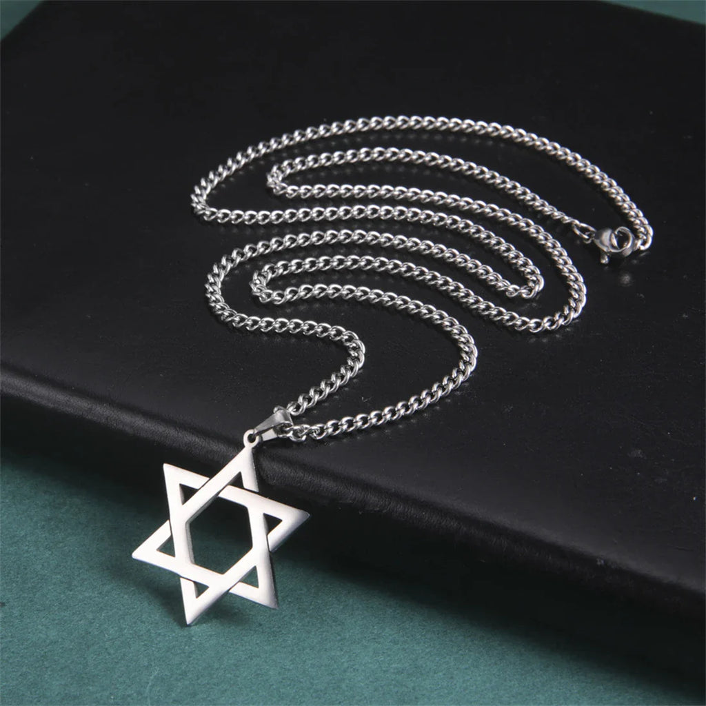 Collar con Colgante Estrella de David plata