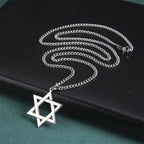 Collar con Colgante Estrella de David plata