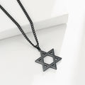 Collar con Colgante Estrella de David negro