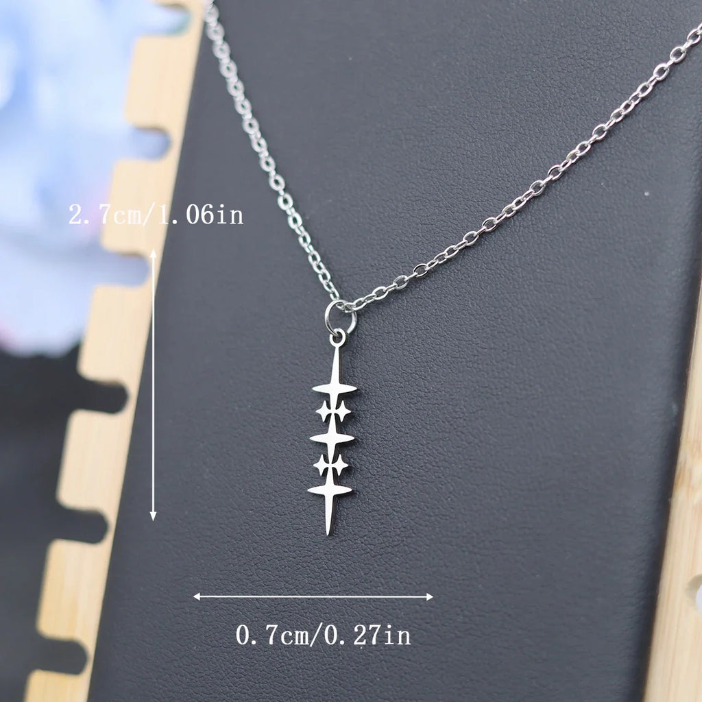 Collar con Colgante Estrella para Hombre plata