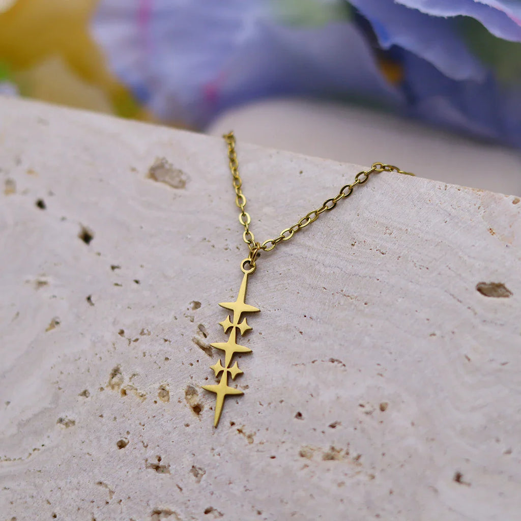 Collar con Colgante Estrella para Hombre oro