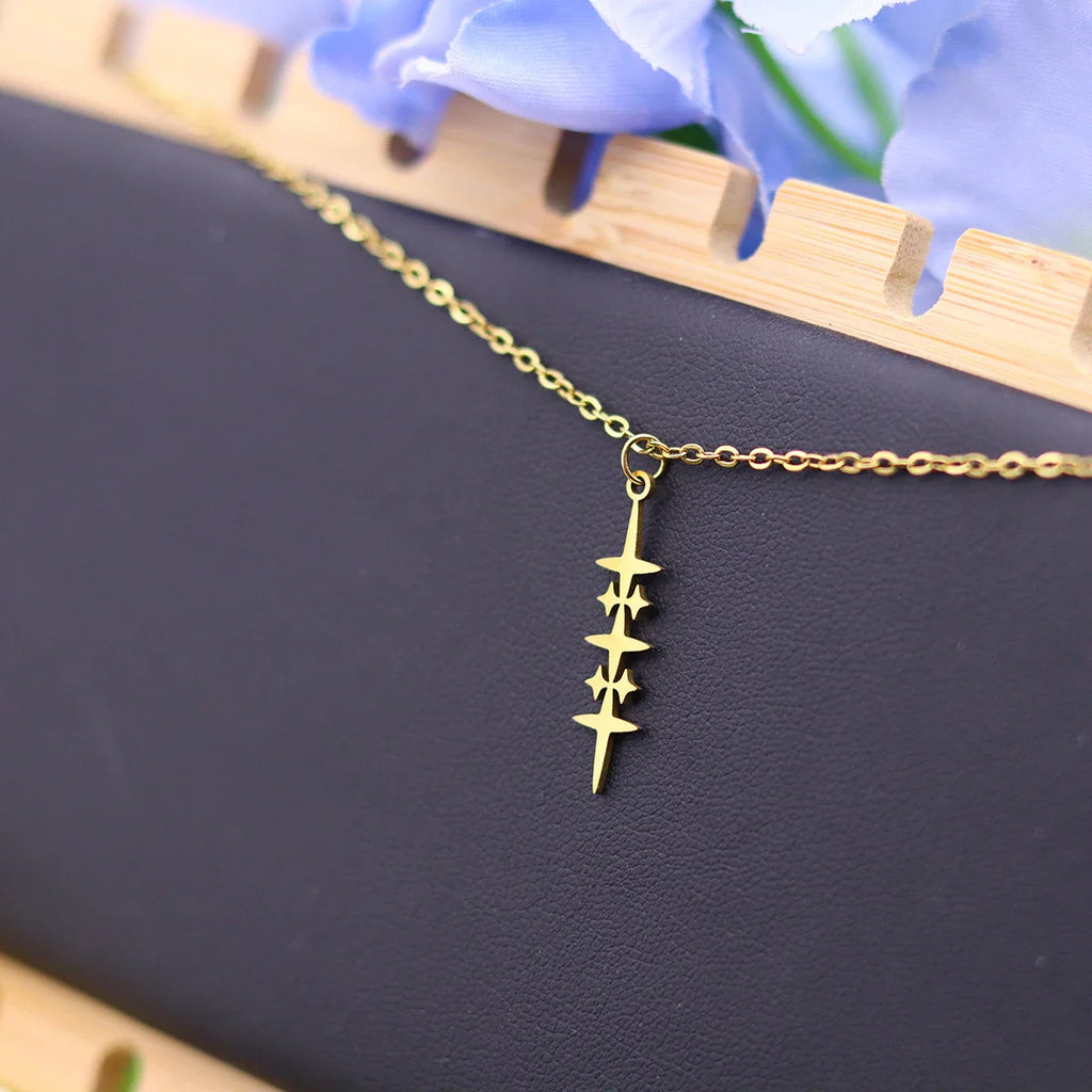 Collar con Colgante Estrella para Hombre oro