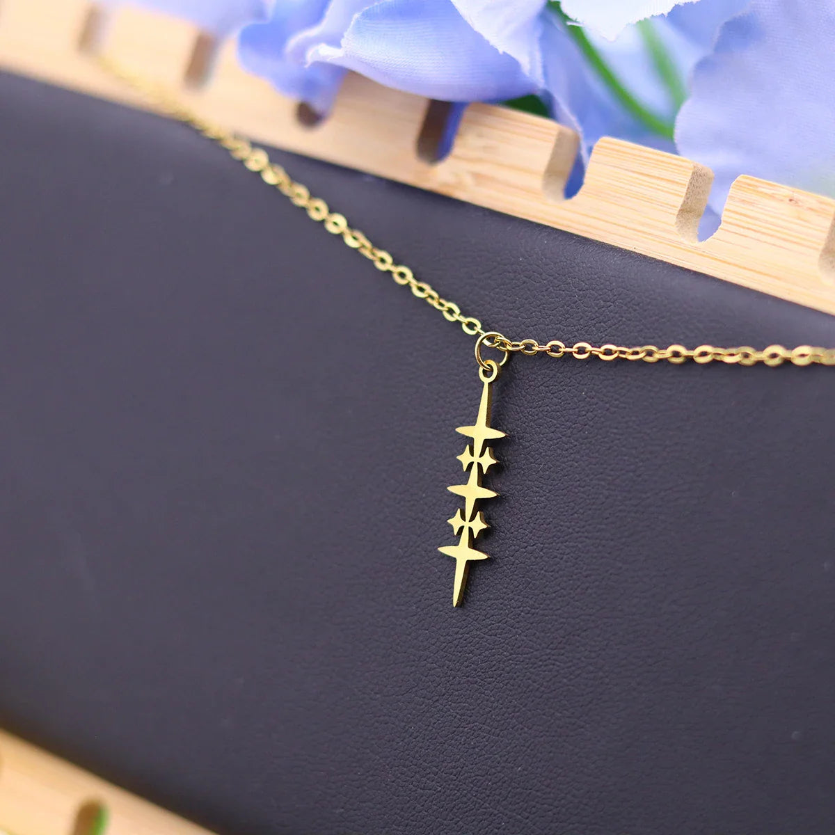 Collar con Colgante Estrella para Hombre oro