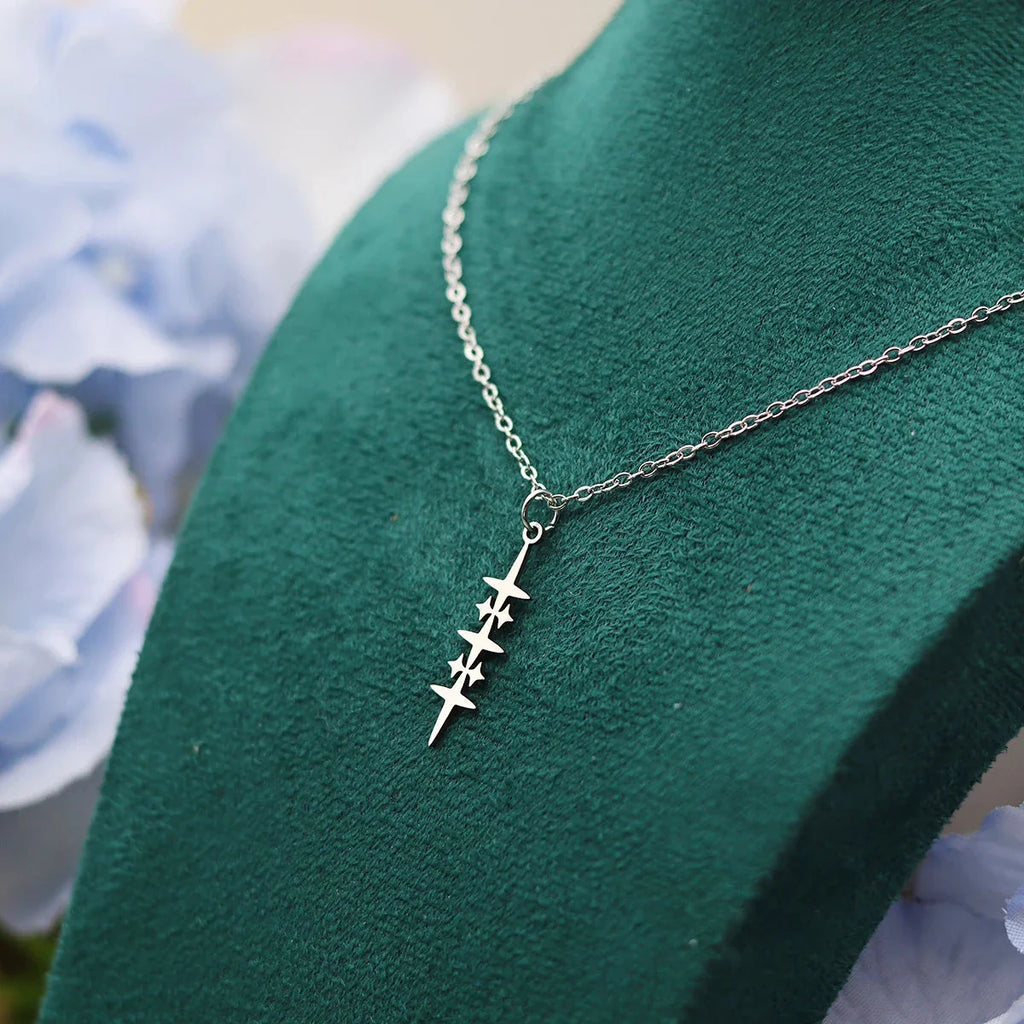 Collar con Colgante Estrella para Hombre plata