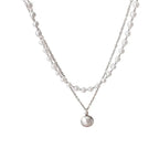 Collar con Colgante de Perlas Blancas plata