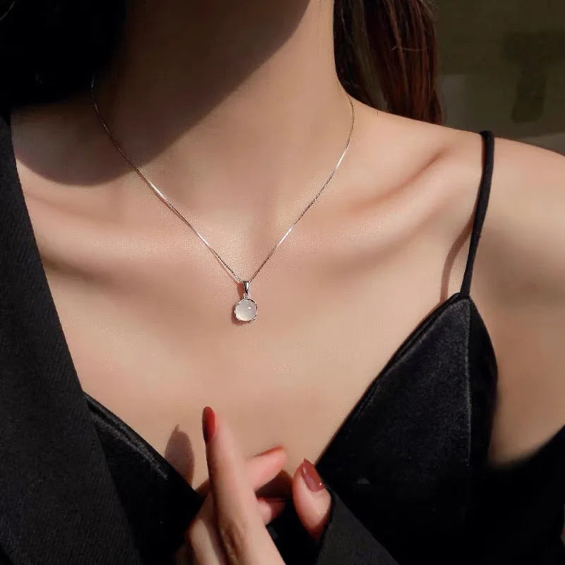 Collar con Colgante Fertilidad Piedra de Luna Mujer
